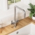 Nuie Kosi Mono Kitchen Sink Mixer Tap Dual Lever Handle - Brushed Nickel | Thumbnail Image