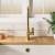 Nuie Kosi Mono Kitchen Sink Mixer Tap Single Lever Handle - Brushed Brass | Thumbnail Image