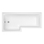 Nuie Square L-Shaped Shower Bath 1600mm x 700mm/850mm - Left Handed (inc Leg Set)