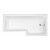 Nuie Square L-Shaped Shower Bath 1700mm x 700mm/850mm - Right Handed (inc Leg Set)