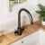 Nuie Lachen Mono Kitchen Sink Mixer Tap Dual Lever Handle - Matt Black | Thumbnail Image