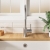 Nuie Lachen Mono Kitchen Sink Mixer Tap Single Lever Handle - Brushed Nickel | Thumbnail Image