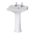 Nuie Legend Basin and Full Pedestal 590mm Wide - 2 Tap Hole
