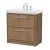 Hudson Reed Lille Floor Standing 2-Drawer Vanity Unit with 3TH Classique Basin 800mm Wide - Antique Oak | Thumbnail Image