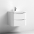 Nuie Lunar Wall Hung 2-Drawer Vanity Unit with Ceramic Basin 600mm Wide - Satin White