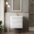 Nuie Lunar Wall Hung 2-Drawer Vanity Unit with 1TH Thin-Edged Basin 600mm Wide - Satin White | Thumbnail Image