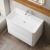 Nuie Lunar Wall Hung 2-Drawer Vanity Unit with Polymarble Basin 800mm Wide - Satin White | Thumbnail Image