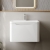 Nuie Lunar Wall Hung 1-Drawer Vanity Unit with Polymarble Basin 600mm Wide - Satin White | Thumbnail Image