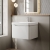 Nuie Lunar Wall Hung 1-Drawer Vanity Unit with 1TH Thin-Edged Basin 600mm Wide - Satin White | Thumbnail Image