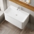 Nuie Lunar Wall Hung 1-Drawer Vanity Unit with Polymarble Basin 800mm Wide - Satin White | Thumbnail Image