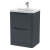 Nuie Lunar Floor Standing 2-Drawer Vanity Unit with Ceramic Basin 600mm Wide - Satin Anthracite