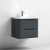 Nuie Lunar Wall Hung 2-Drawer Vanity Unit with Ceramic Basin 600mm Wide - Satin Anthracite