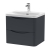 Nuie Lunar Wall Hung 2-Drawer Vanity Unit with 1TH Thin-Edged Basin 600mm Wide - Soft Black