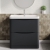 Nuie Lunar Floor Standing 2-Drawer Vanity Unit with 1TH Thin-Edged Basin 800mm Wide - Soft Black | Thumbnail Image