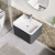 Nuie Lunar Wall Hung 1-Drawer Vanity Unit with Polymarble Basin 600mm Wide - Satin Anthracite | Thumbnail Image