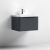 Nuie Lunar Wall Hung 1-Drawer Vanity Unit with Polymarble Basin 600mm Wide - Satin Anthracite
