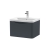 Nuie Lunar Wall Hung 1-Drawer Vanity Unit with Ceramic Basin 600mm Wide - Satin Anthracite