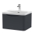 Nuie Lunar Wall Hung 1-Drawer Vanity Unit with 1TH Thin-Edged Basin 600mm Wide - Soft Black | Thumbnail Image