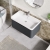 Nuie Lunar Wall Hung 1-Drawer Vanity Unit with Polymarble Basin 800mm Wide - Satin Anthracite | Thumbnail Image