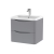 Nuie Lunar Wall Hung 2-Drawer Vanity Unit with Polymarble Basin 600mm Wide - Satin Grey
