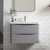 Nuie Lunar Wall Hung 2-Drawer Vanity Unit with Polymarble Basin 800mm Wide - Satin Grey | Thumbnail Image