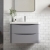 Nuie Lunar Wall Hung 2-Drawer Vanity Unit with Ceramic Basin 800mm Wide - Satin Grey | Thumbnail Image