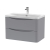 Nuie Lunar Wall Hung 2-Drawer Vanity Unit with 1TH Thin-Edged Basin 800mm Wide - Satin Grey | Thumbnail Image