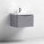 Nuie Lunar Wall Hung 1-Drawer Vanity Unit with Ceramic Basin 600mm Wide - Satin Grey
