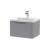 Nuie Lunar Wall Hung 1-Drawer Vanity Unit with Ceramic Basin 600mm Wide - Satin Grey