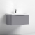 Nuie Lunar Wall Hung 1-Drawer Vanity Unit with Polymarble Basin 800mm Wide - Satin Grey