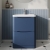Nuie Lunar Floor Standing 2-Drawer Vanity Unit with Polymarble Basin 600mm Wide - Satin Blue | Thumbnail Image