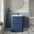 Nuie Lunar Floor Standing 2-Drawer Vanity Unit with Polymarble Basin 600mm Wide - Satin Blue | Thumbnail Image
