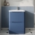 Nuie Lunar Floor Standing 2-Drawer Vanity Unit with Ceramic Basin 600mm Wide - Satin Blue | Thumbnail Image