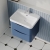 Nuie Lunar Wall Hung 2-Drawer Vanity Unit with 1TH Thin-Edged Basin 600mm Wide - Satin Blue | Thumbnail Image