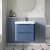 Nuie Lunar Wall Hung 2-Drawer Vanity Unit with 1TH Thin-Edged Basin 600mm Wide - Satin Blue | Thumbnail Image