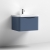 Nuie Lunar Wall Hung 1-Drawer Vanity Unit with Polymarble Basin 600mm Wide - Satin Blue