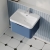 Nuie Lunar Wall Hung 1-Drawer Vanity Unit with 1TH Thin-Edged Basin 600mm Wide - Satin Blue | Thumbnail Image