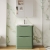 Nuie Lunar Floor Standing 2-Drawer Vanity Unit with Ceramic Basin 600mm Wide - Satin Green | Thumbnail Image