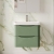 Nuie Lunar Wall Hung 2-Drawer Vanity Unit with 1TH Thin-Edged Basin 600mm Wide - Satin Green | Thumbnail Image