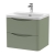 Nuie Lunar Wall Hung 2-Drawer Vanity Unit with 1TH Thin-Edged Basin 600mm Wide - Satin Green | Thumbnail Image
