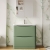 Nuie Lunar Floor Standing 2-Drawer Vanity Unit with Ceramic Basin 800mm Wide - Satin Green | Thumbnail Image