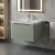 Nuie Lunar Wall Hung 1-Drawer Vanity Unit with 1TH Thin-Edged Basin 600mm Wide - Satin Green