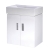 Nuie Mayford Floor Standing 2-Door Vanity Unit with Basin 450mm Wide - White | Thumbnail Image