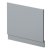 Nuie Blocks Straight Bath End Panel and Plinth 560mm H x 680mm W - Satin Grey