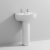 Nuie Melbourne Basin and Full Pedestal 550mm Wide - 2 Tap Hole