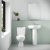 Nuie Melbourne Close Coupled Toilet with Push Button Cistern - Standard Seat