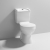 Nuie Melbourne Close Coupled Toilet with Push Button Cistern - Standard Seat