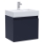 Nuie Merit Wall Hung 1-Door Vanity Unit with L-Shaped Basin 500mm Wide - Midnight Blue