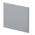 Nuie Blocks Square Shower Bath End Panel 540mm H x 680mm W - Satin Grey