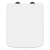 Nuie Luxury Square Toilet Seat with Soft Close Quick Release Hinges Black Cover Cap - White
